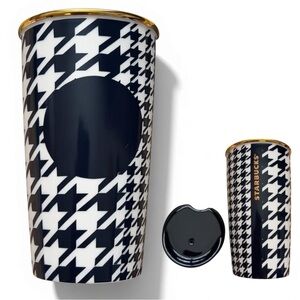 Starbucks Coffee Tumbler Houndstooth Pattern